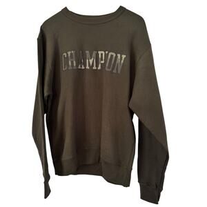 NWT Champion Army Green Camo Logo Crewneck Sweatshirt Men’s Size Medium
